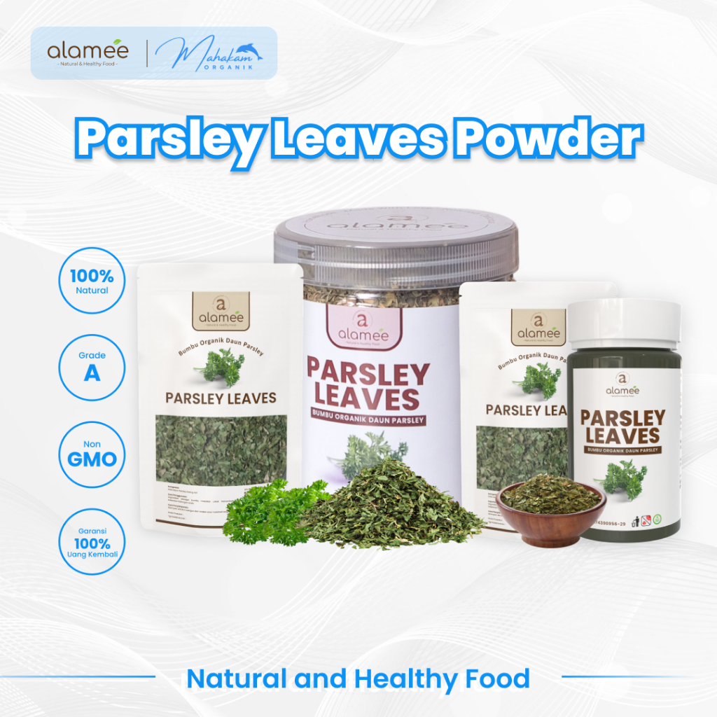 

ALAMEE Parsley Kering Dried Persley Flakes Daun Peterseli Leaves Bumbu Dapur Garnish Masak Steak