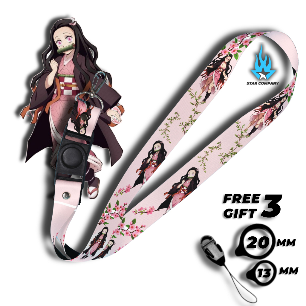 

LANYARD NEZUKO DEMON SLAYER KIMETSU NO YAIBA GANTUNGAN HANDPHONE & TALI ID CARD