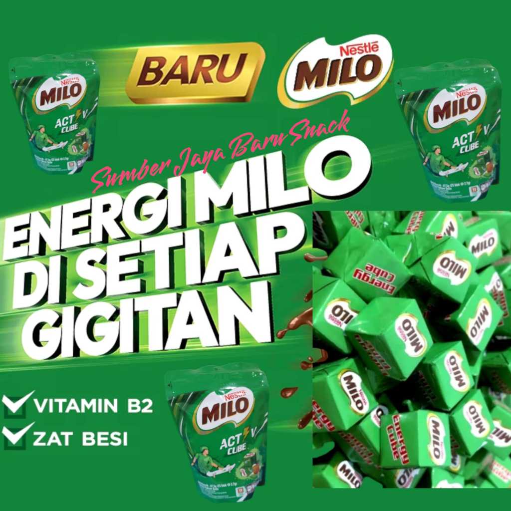 

Milo Activ Cube Pouch | Isi 25 Blok @ 2.7 g | Nestle