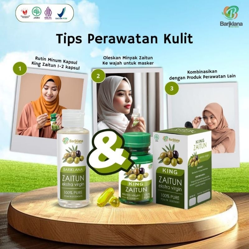 

(GRATIS HADIAH) MINYAK ZAITUN / KING ZAITUN KAPSUL EXTRA VIRGIN OLIVE OIL BARIKLANA