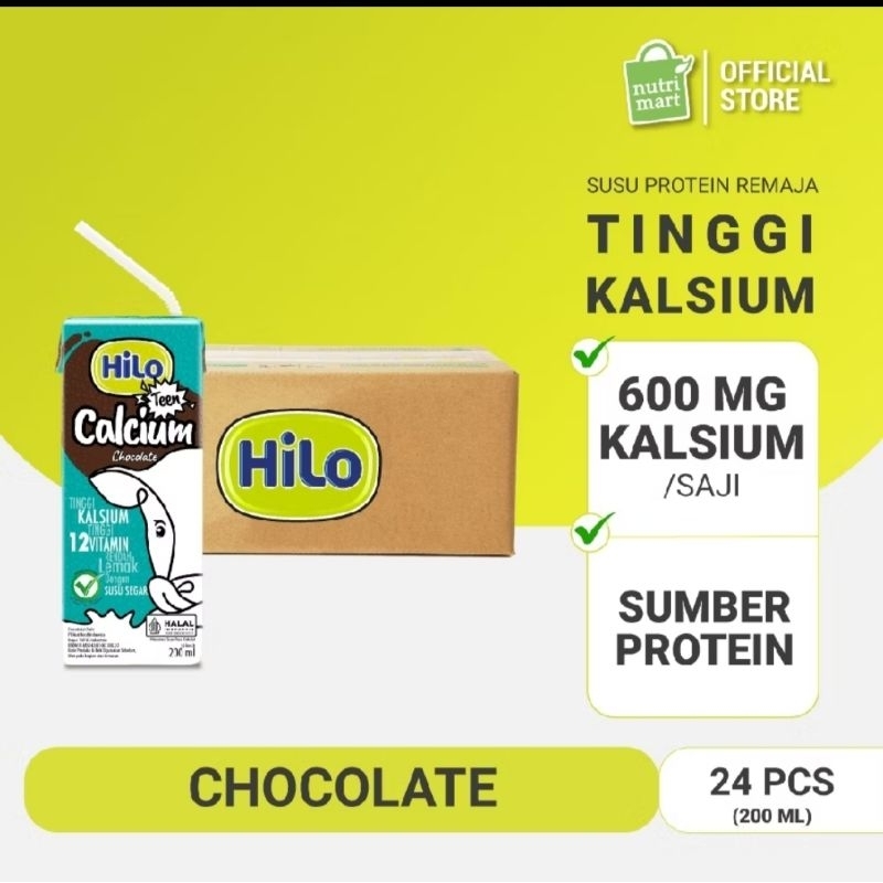 

1 Karton HILO TEEN CHOCOLATE 200ML (Isi 24pcs)