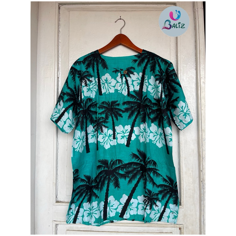 baju pantai motif bunga kelapa - baju barong - baju santai - baju pria - baju cowok - baju wanita - 