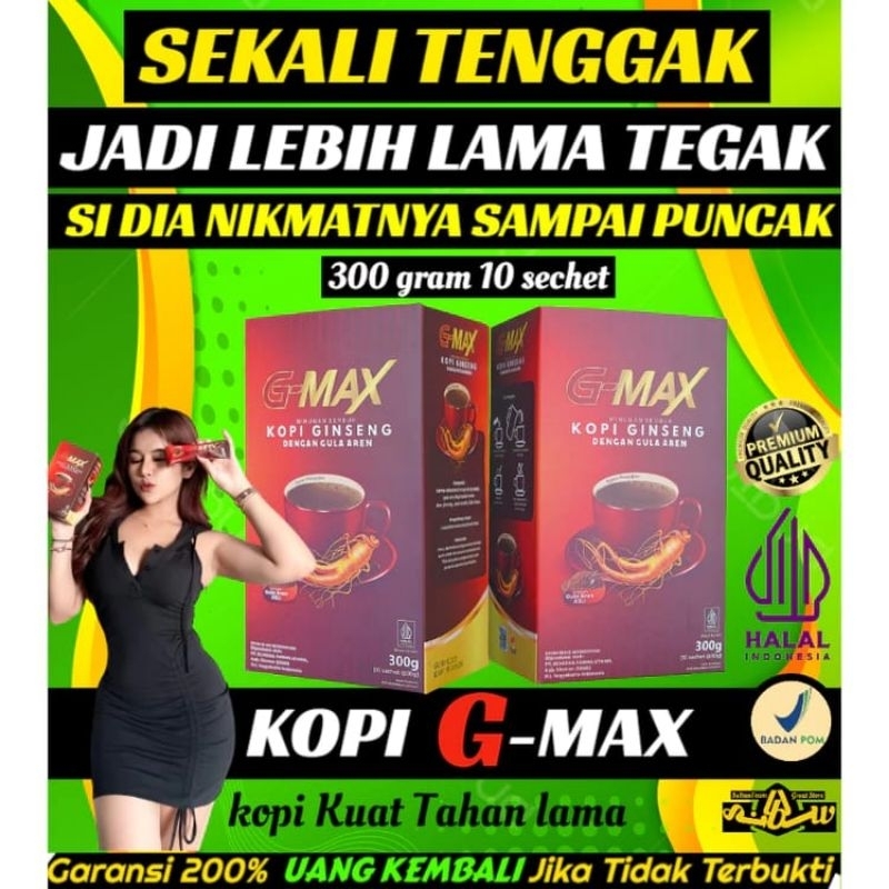 

(BPOM) KOPI G. MAX KOPI ISTIMEWA KOPI PRIA(2SASED) TAHAN LAMAH MINUMAN EXSTRA