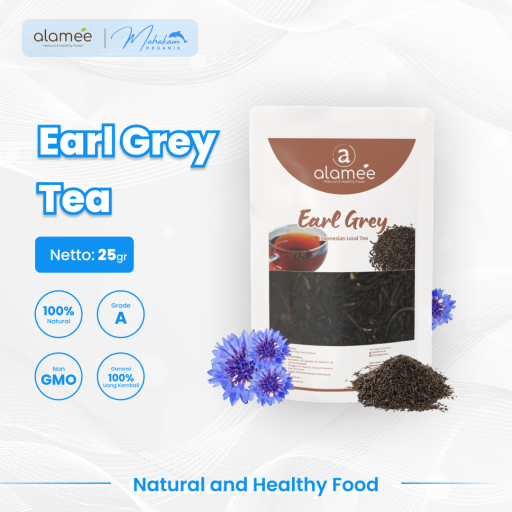 

ALAMEE Teh Earl Grey Tea Alami Organik Dried Leaf Earlgrey 25gr