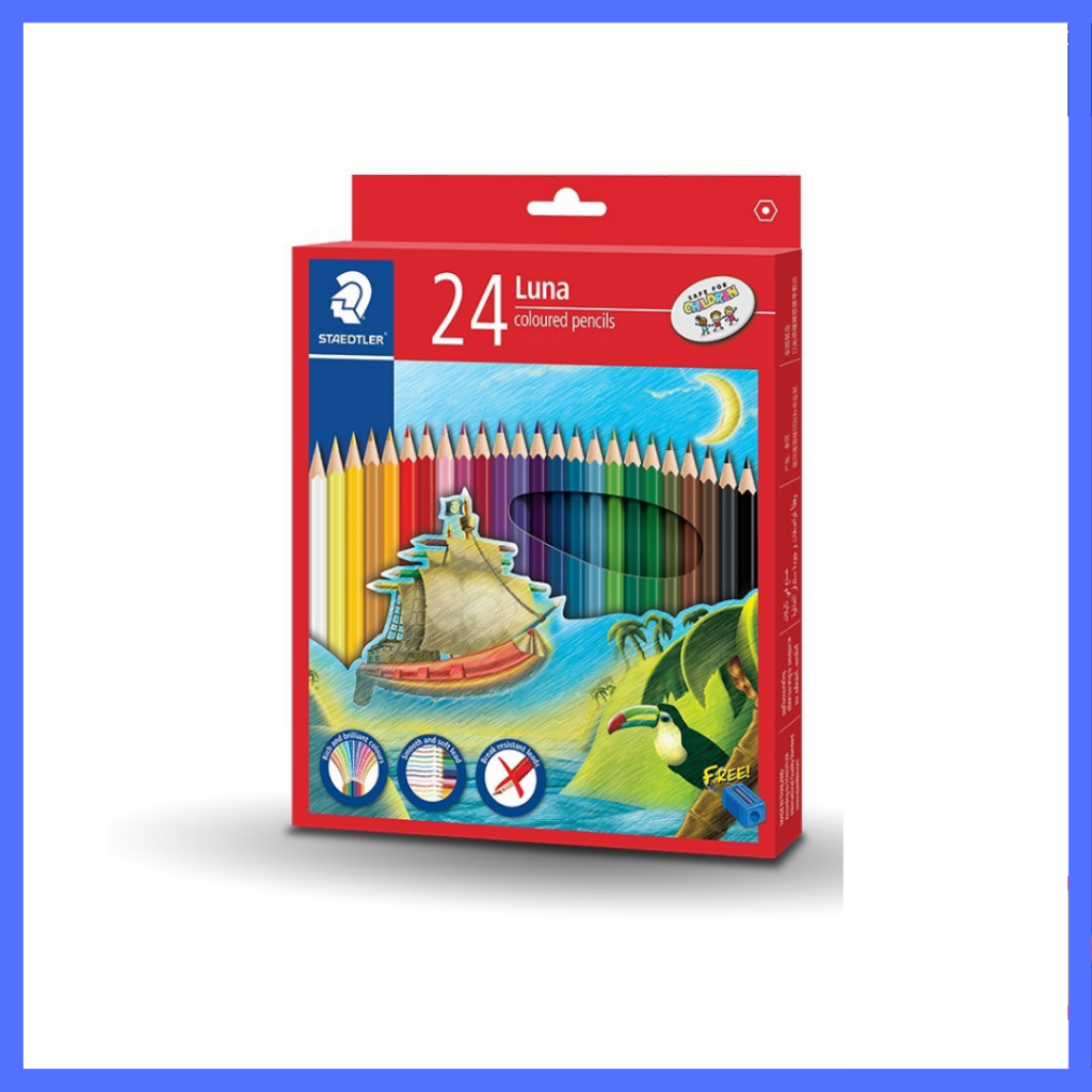 

Pensil Warna panjang Staedtler Luna Permanent 24 colour FL 136C24TH full length color pencil