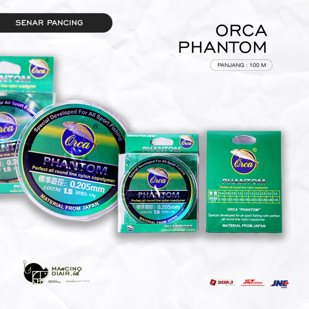 Senar Pancing PHANTOM - Panjang 100M || 0.06 - 0.40