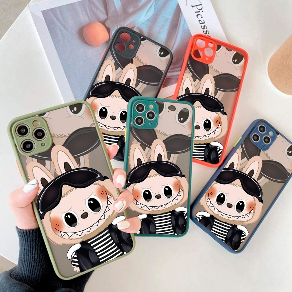 SS1010 Casing For IPHONE 12 MINI LABUBU Trendy Colorful Shockproof SoftCase Labubu Pop Mart Cartoon 