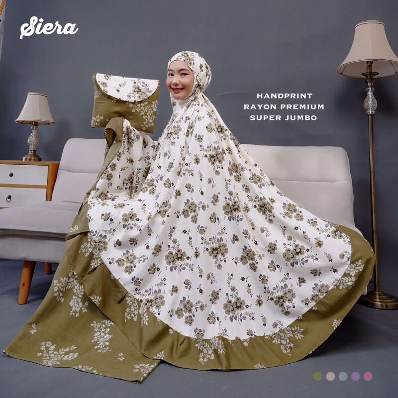 Mukena Dewasa Rayon Premium Super Jumbo Siera Motif Terbaru