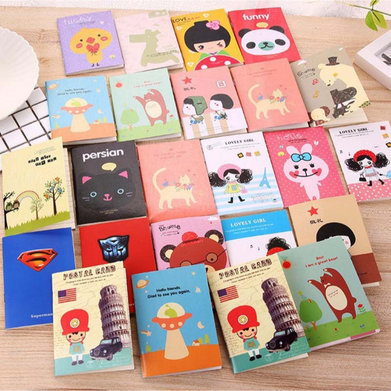 

(OS) Note Book Mini Motif Kartun Lucu Buku Tulis Catatan Memo Mini Cartoon Cute Notepad Portable