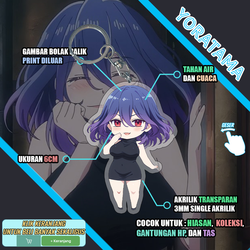 Gantungan Kunci Vermeil Kinsou no Vermeil, Keychain Anime Lucu