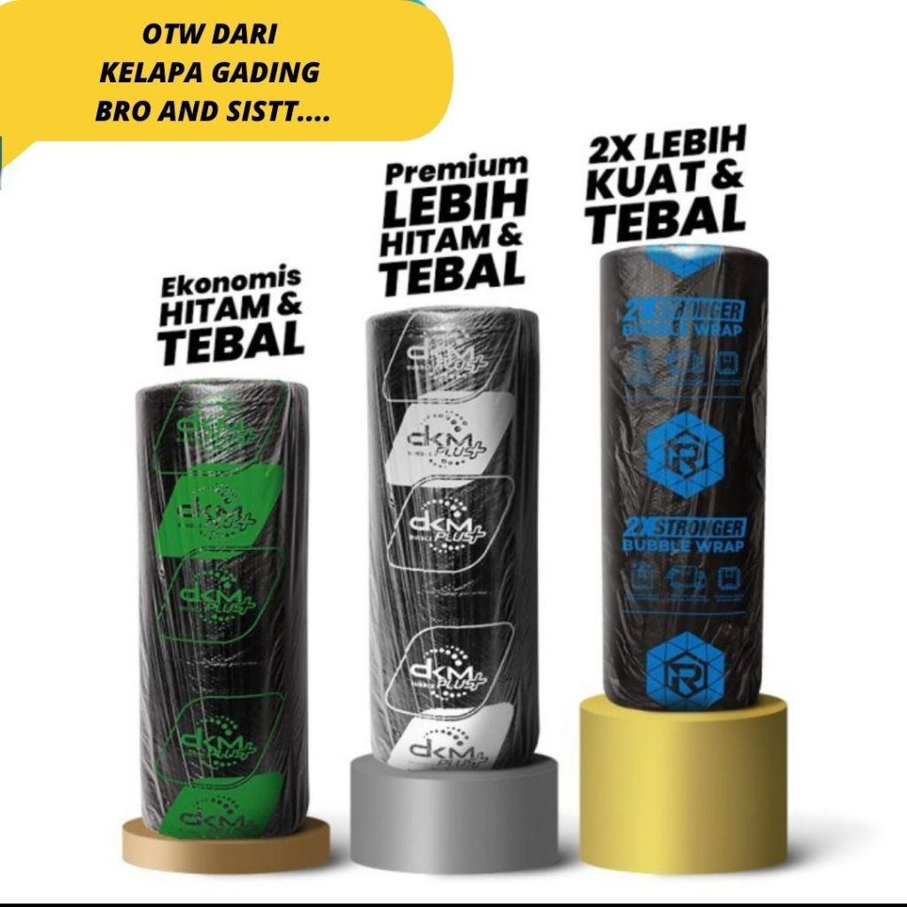 

RB BUBBLE WRAP DKM PLUS BUBLE WRAP HITAM BUBBLE WRAP BENING POTONGAN x 50M