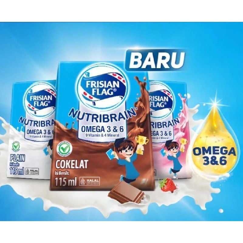 

Susu Kotak UHT Bendera Frisian Flag Nutribrain Omega 115ml