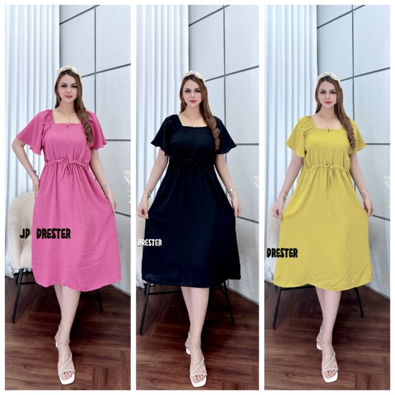 Dress polos busui / dress kekinian /Dress crinkle /Dress Anjani / paket hemat combo/paket usaha/dres