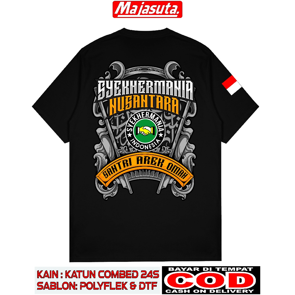 KAOS SYEKHERMANIA NUSANTARA SABLON DTF KAOSKEREN KAOSDISTRO KAOSSYEKHERMANIA