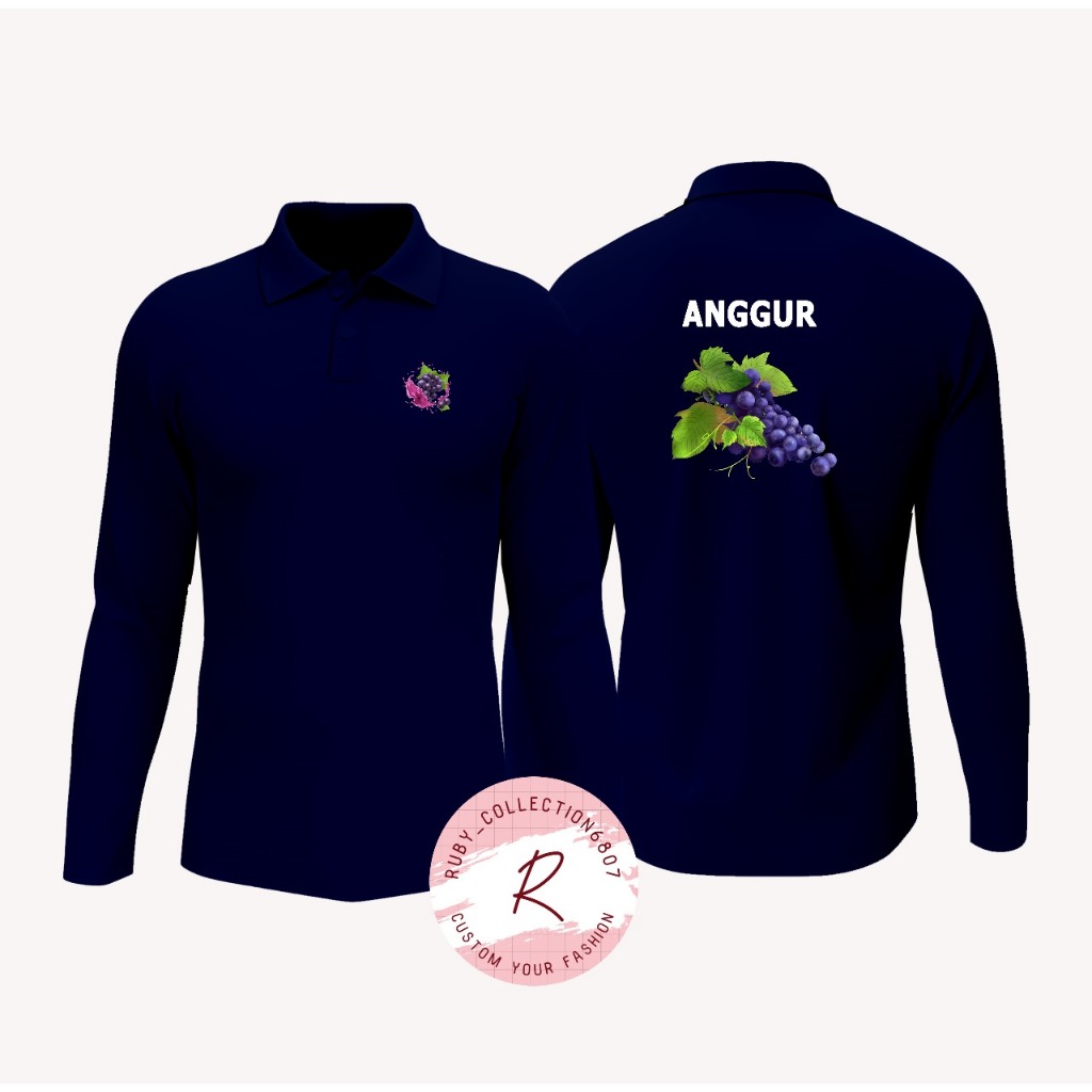 KAOS MODEL POLO ANGGUR, Kaos polo berkerah custom, kaos bebas desain