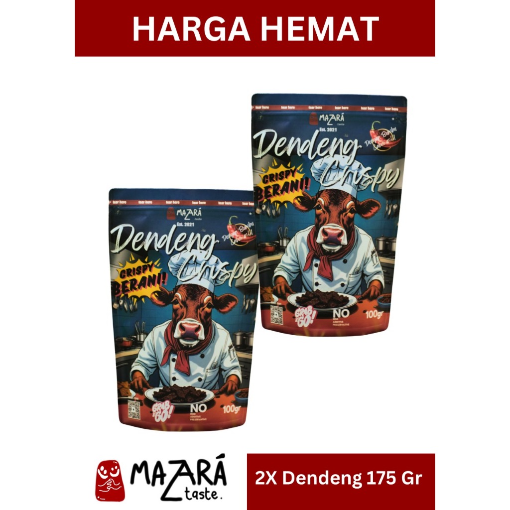

Paket Hemat Dendeng Balado Crispy Mazara 175 gr - 2 bag
