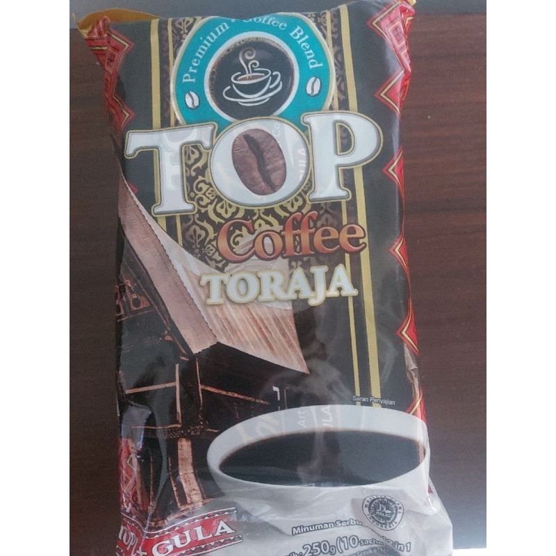 

Top Coffee Toraja Kopi + Gula isi 10 Sachet 250gr