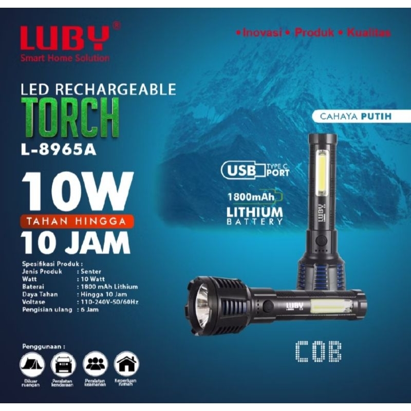 Luby Flash Light atau Senter Luby tipe L-8965A / Senter Kemping /Senter Darurat KOTA BATAM