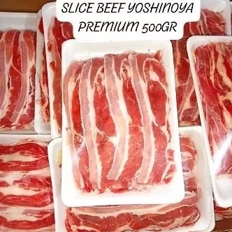 

Beef Slice Yoshinoya PREMIUM. Daging Slice 500 gram. Fresh.