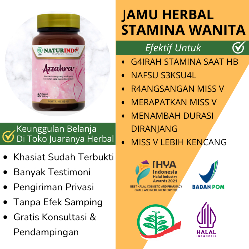 AZZAHRA NATURINDO BPOM Obat Herbal Penambah Gairah Seksual Kuat Wanita Tahan Lama Tingkatkan Libido 