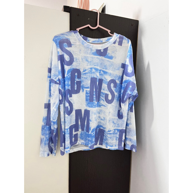 

Blue Transparent Top