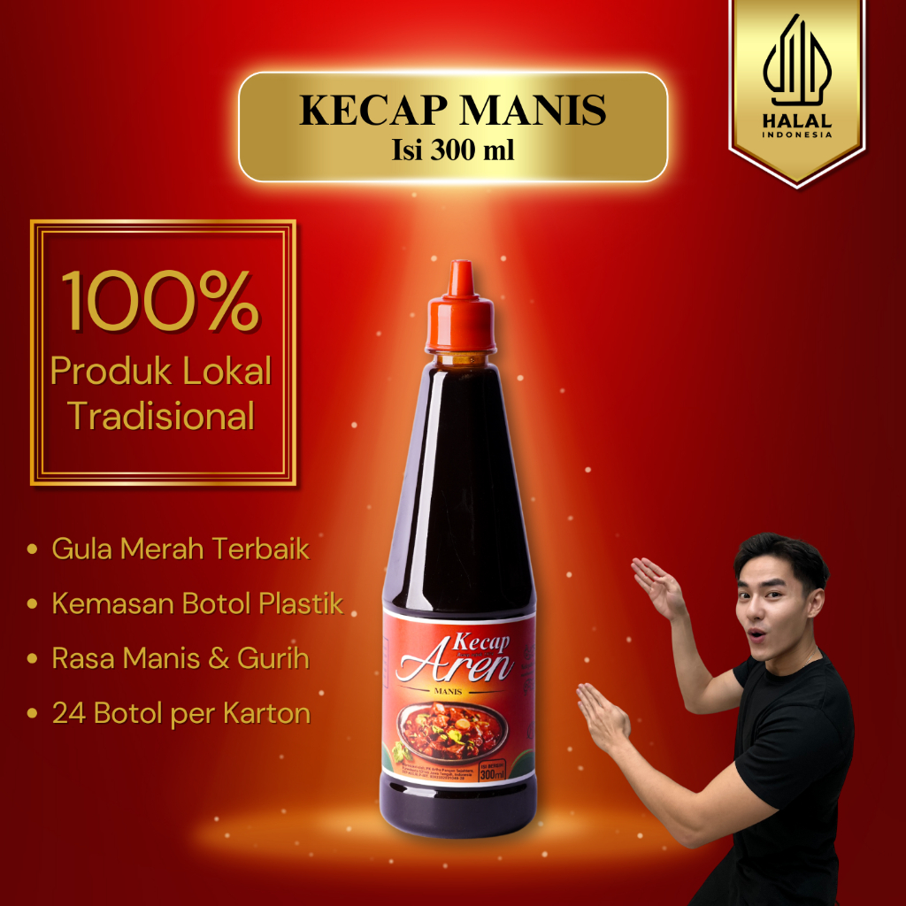 

Kecap Manis Kecap Aren isi 300 ml Kemasan Botol Plastik Eceran