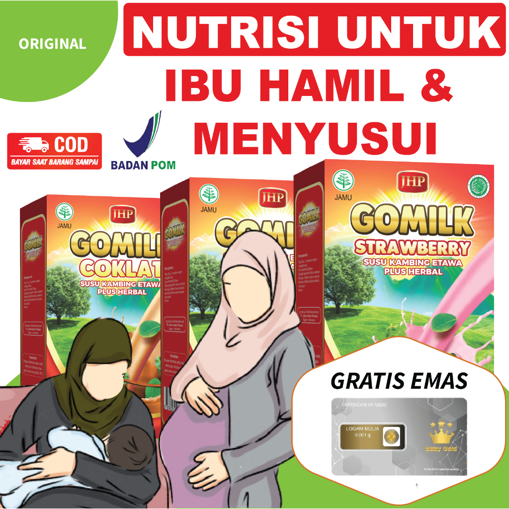 

[ BISA COD + GARANSI ] [ BELI 1 GRATIS GELAS ] [ BELI 2 GRATIS EMAS ] Gomilk Susu Kambing Etawa Plus Herbal Susu yang baik untuk ibu hamil dan menyusui