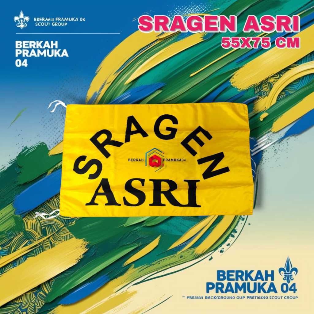 Bendera sragen asri bahan super halus