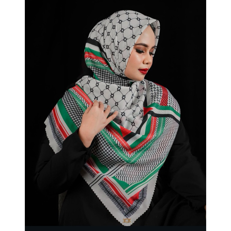 PALESTINE SCARF WHITE KLAMBY