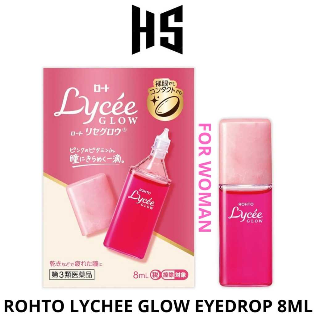 Rohto Lycee Glow Eye Drops 8ml For Woman Original Japan
