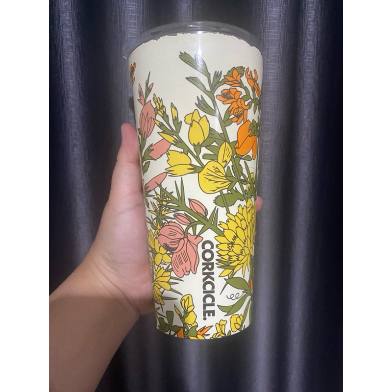 Preloved Corkcicle Tumbler 16oz 475ml Wildflower