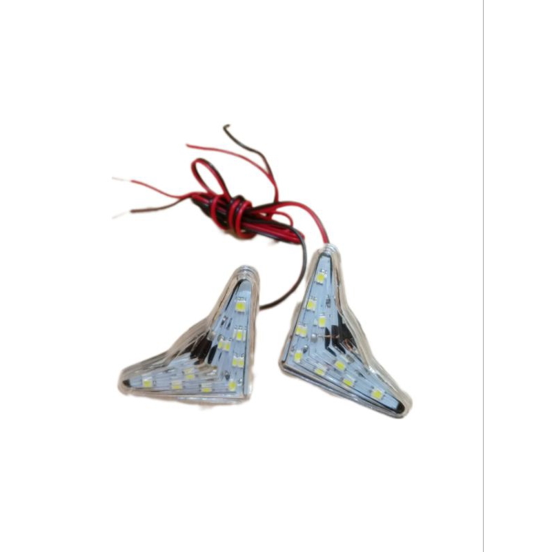lampu sein tempel segitiga kecil baut/sen tempel led Mini (Nyala Kuning)