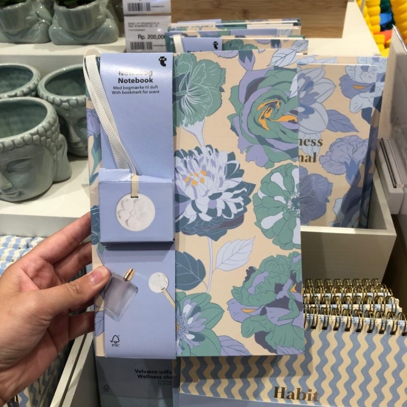 

[JASTIP FLYING TIGER] Flower Notebook with Scented Bookmark