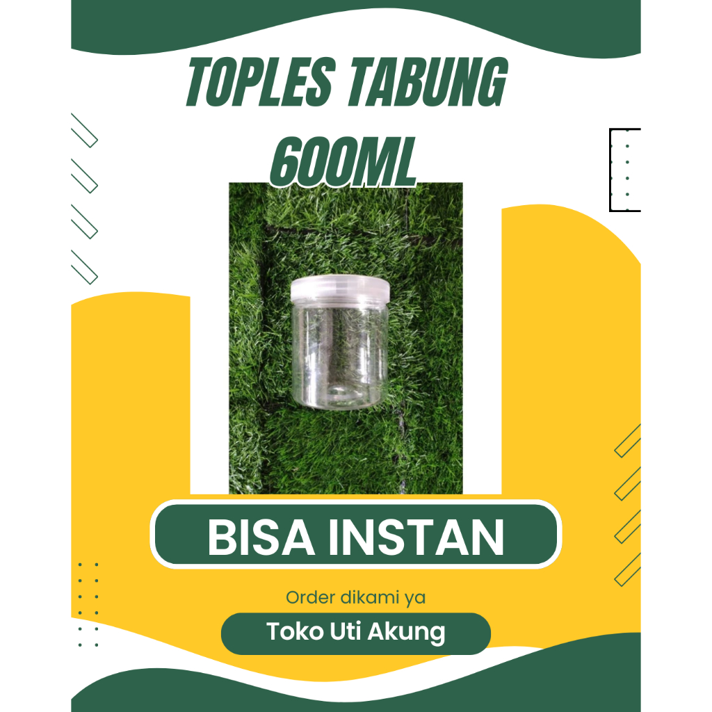 Toples Tabung 600ml/Toples Kue Kering /Toples Nastar