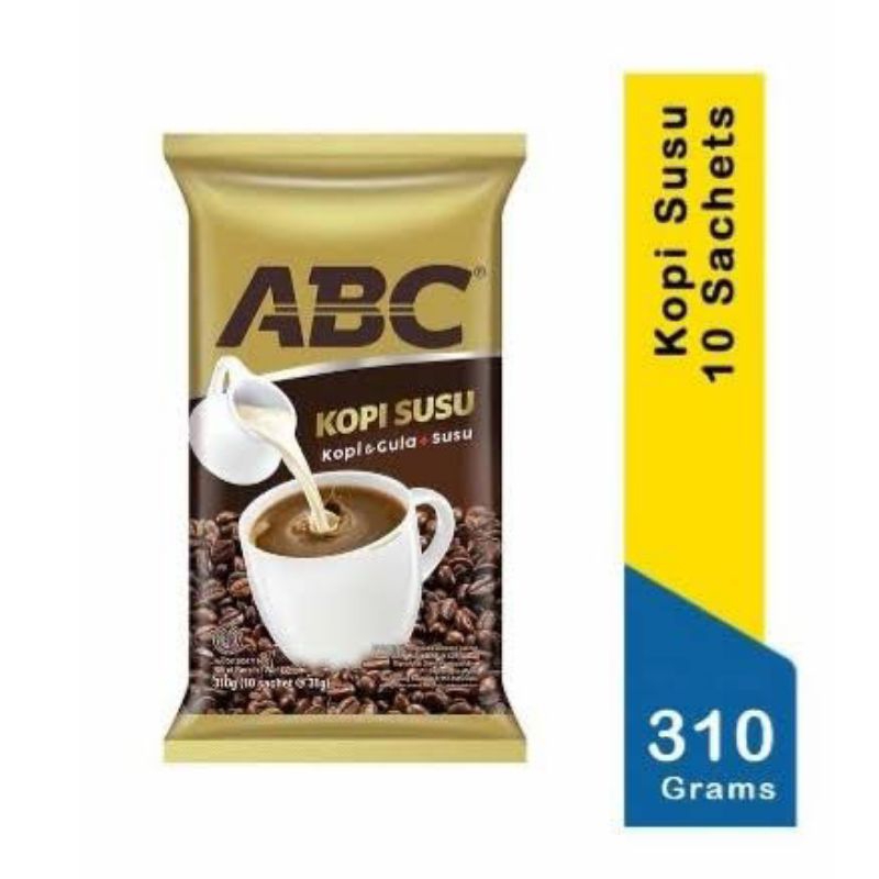 

ready ABC kopi susu kemasan pouch isi 10