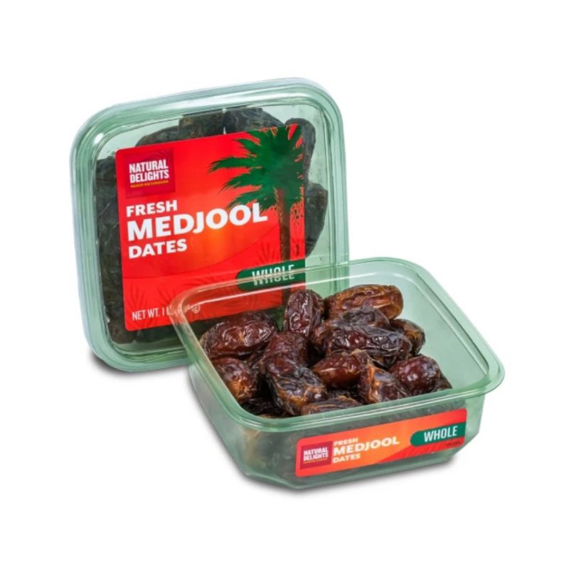 

NATURAL DELIGHTS Kurma Medjool Amerika BardValley 454Gr Premium Dates High Quality Tekstur Lembut dan Legit