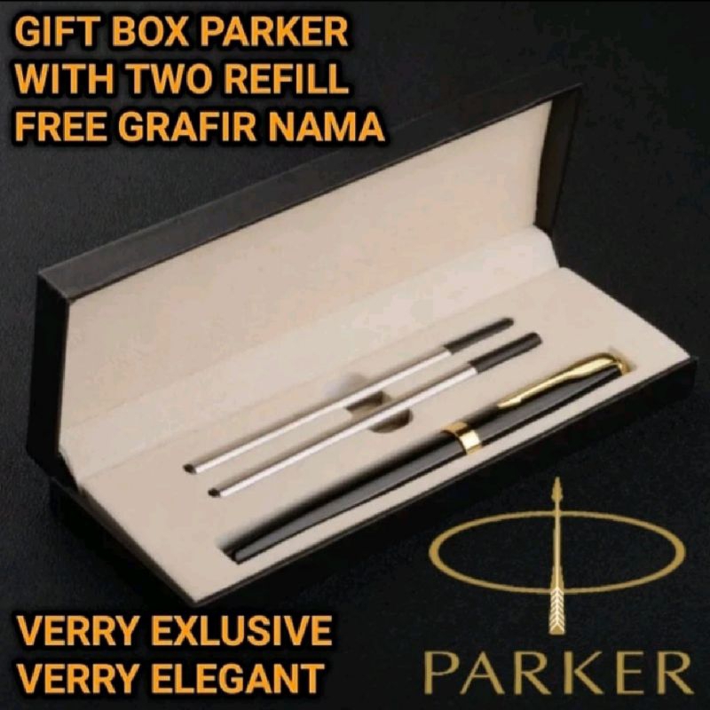 

pulpen Giftset 2in1 Refill Pen Parker Logo Gratis Grafir nama