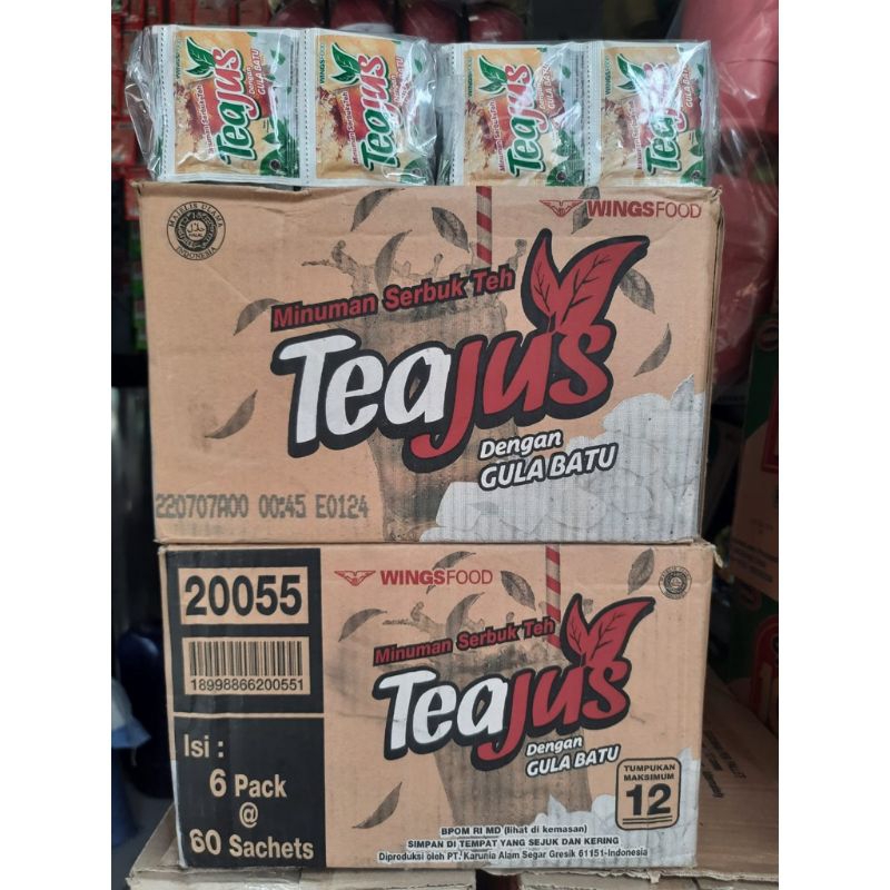 

Teajus Minuman Serbuk Teh Dengan Gula Batu Isi: 6 Pack @60 Sachet