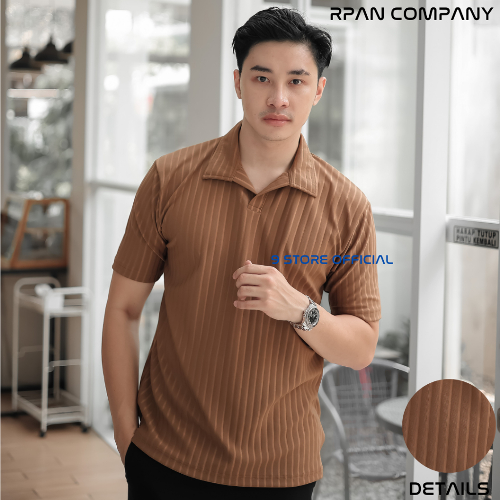 Polo Shirt Pria Kaos Polo Knit Kerah Baju Polo Berkerah Motif Pria Premium