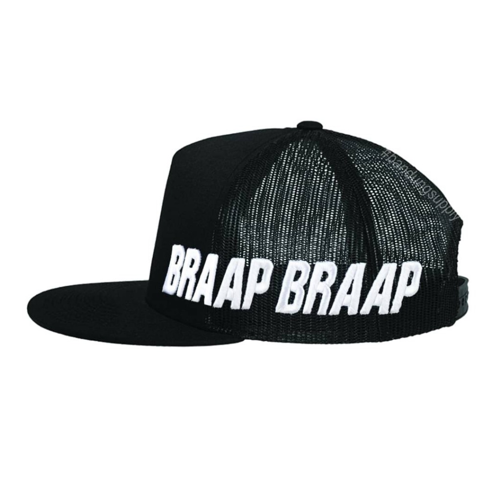 SNAPBACK BRAAP SIDE BLACK - TOPI DATAR PRIA KEREN TERBARU WARNA HITAM