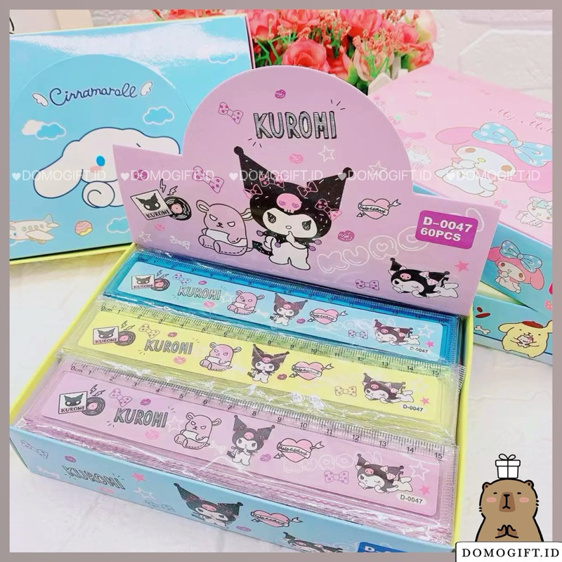 

Penggaris Karakter Transparan 15 Cm Motif Kuromi Labubu Capybara Lucu