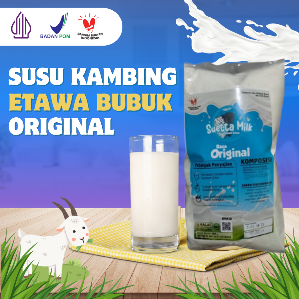 

1 Kg Susu Kambing Etawa Bubuk Rasa Original Rendah Gula