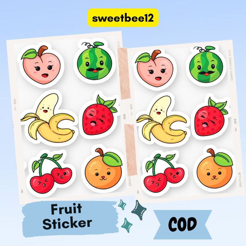 

FRUIT Sticker Buah Lucu Cute