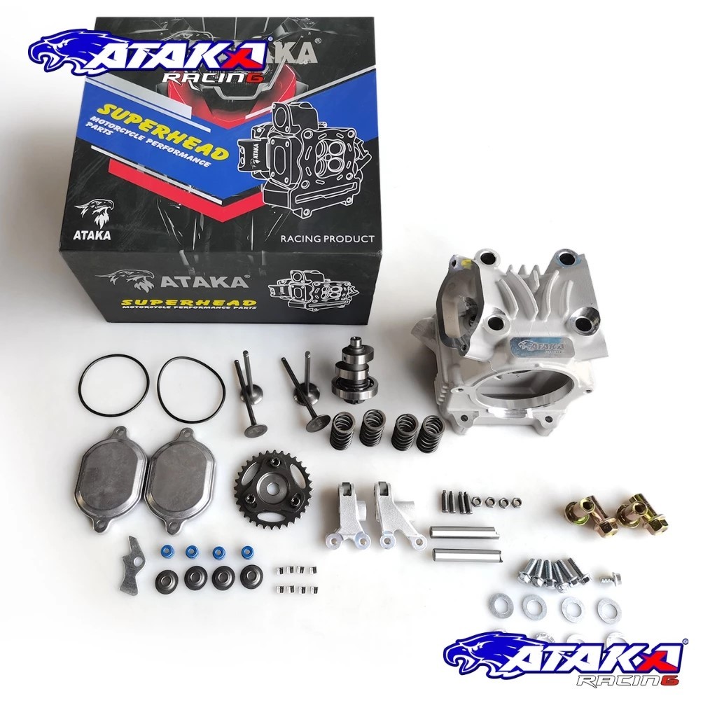 ATAKA RACING Super Head Porting CNC 4 Klep Mio 24/21 Cylinder Head Set