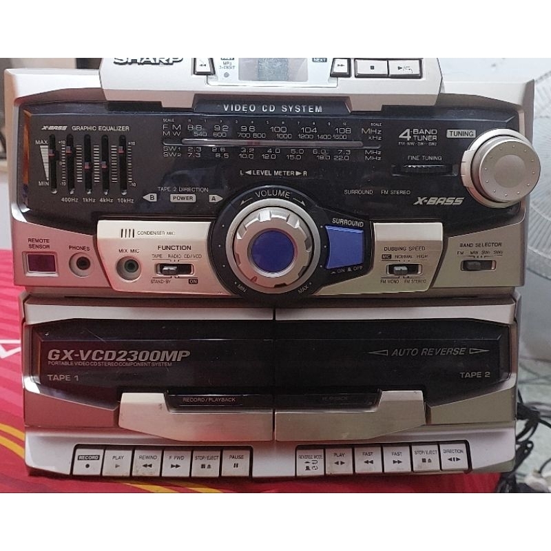 Head Sharp GX-VCD2300MP Tape, VCD, CD, MP3, Radio Player