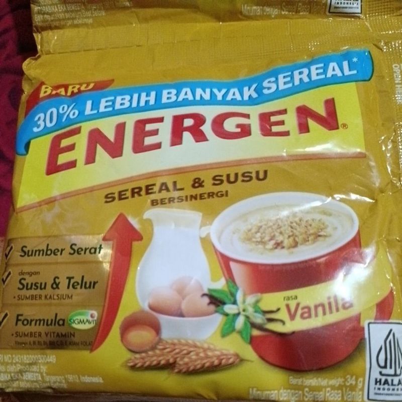 

Energen sereal rasa vanilla