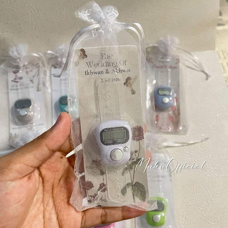 Souvenir Tasbih Digital Custom Aesthetic | Souvenir Mika Custom Tasbih Digital | Souvenir Wedding Mu