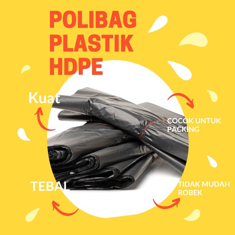 POLYBAG PLASTIK SAMPAH HDPE ⚫