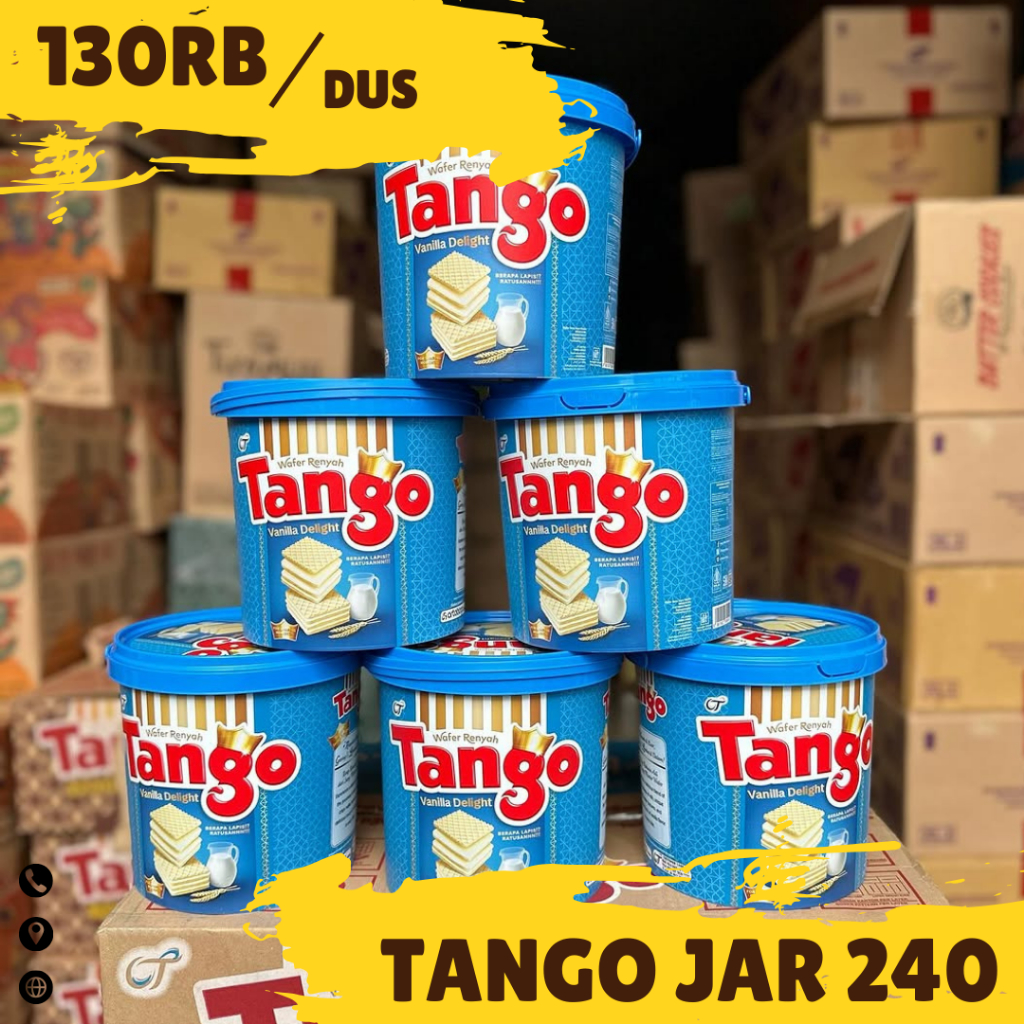 

WAFER TANGO EMBER PALING LARIS PAS LEBARAN, RASA VANILA DAN COKLAT ISI 6 PER KARTON