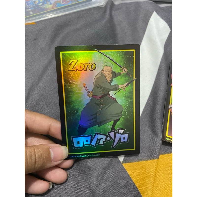 Card Stiker One Piece Official zoro Holo